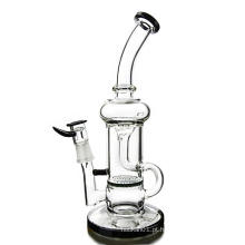 Bent Neck Hookah Glass tubos de água de fumar com Klein Recycler (ES-GB-342)